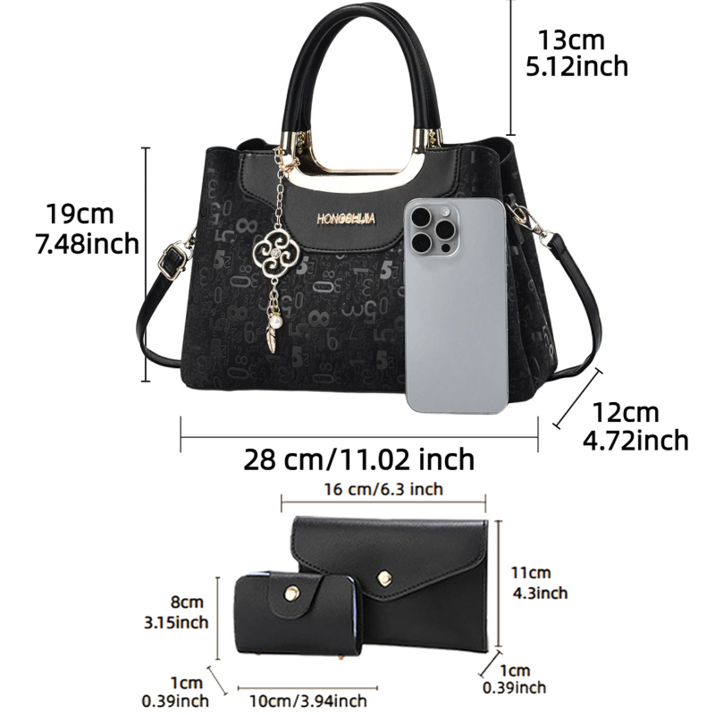 3-piece Fashion Women's Handba - đánh giá và giá Luxury Bags Casual