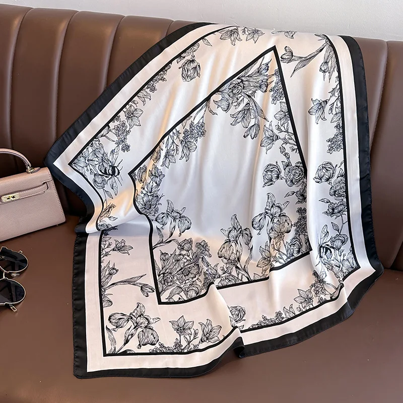70*70cm Luxury Floral Print Si - đánh giá và giá Luxury Bags Trending