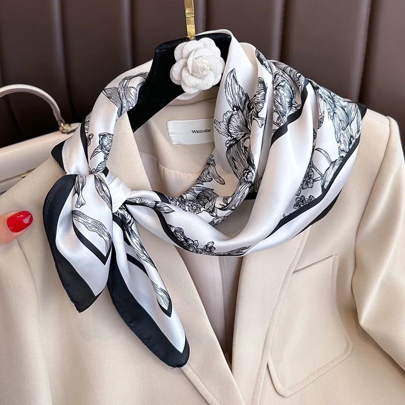 70*70cm Luxury Floral Print Si - đánh giá và giá Luxury Bags Trending
